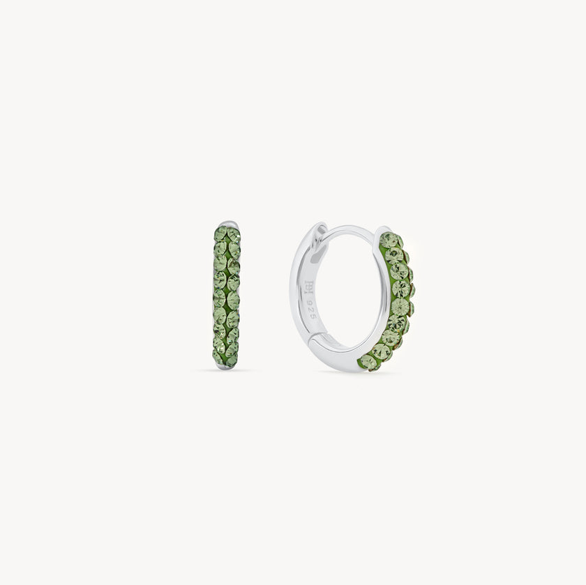 August Birthstone Sparkle Hoops
