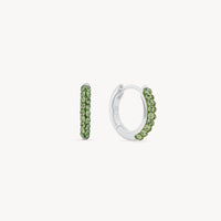 August Birthstone Sparkle Hoop Earrings