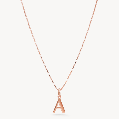 Rose Gold Letter Necklace