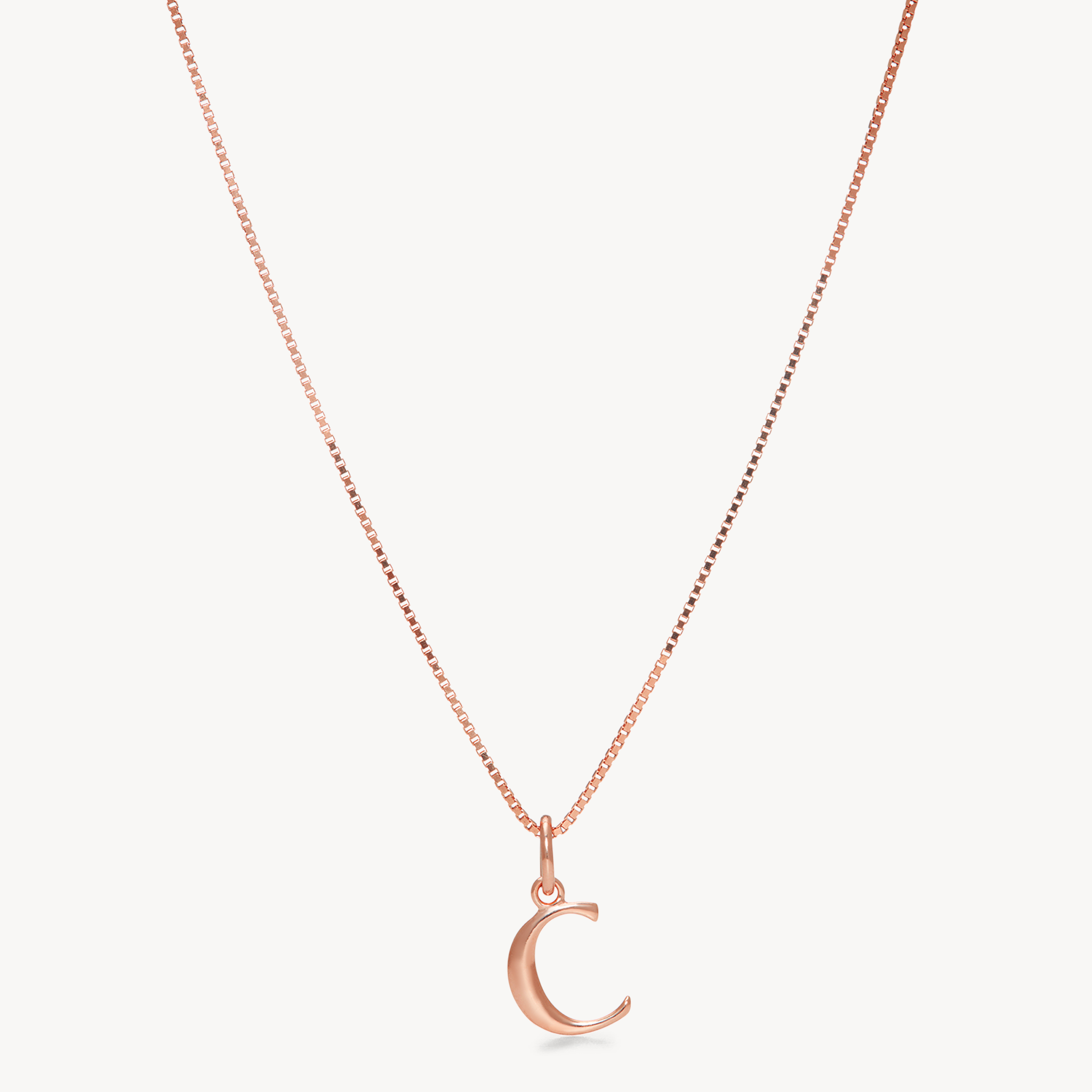 Rose Gold Letter Necklace Hillberg Berk