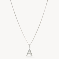Silver Letter Necklace A