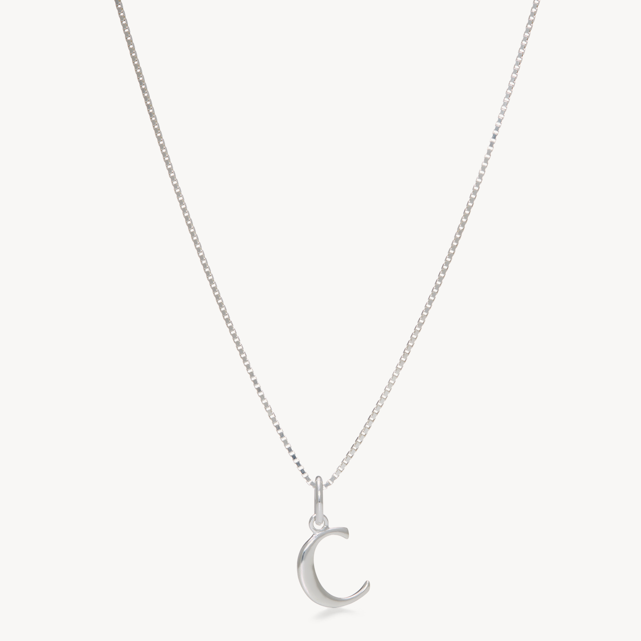 Silver Letter Necklace C