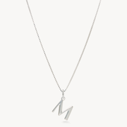 Silver Letter Necklace M