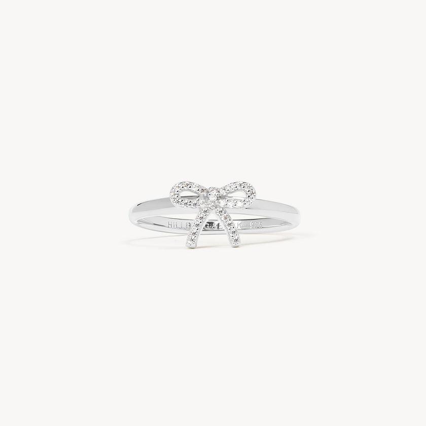 Silver Baby Bow Ring