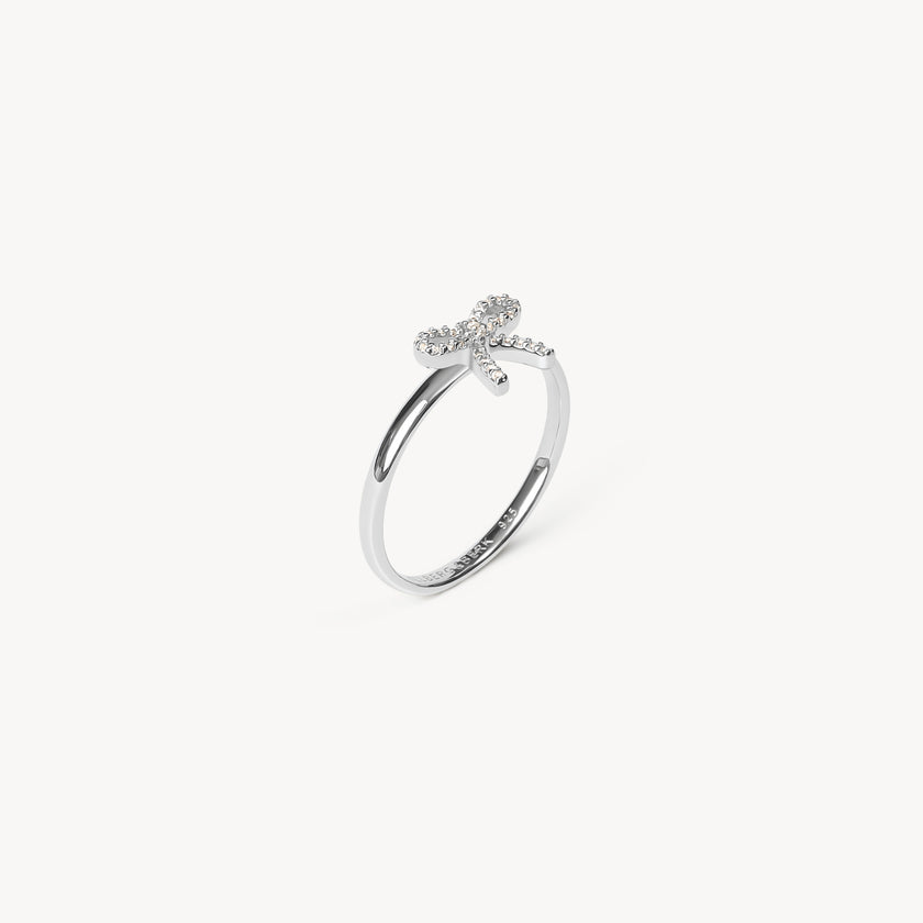 Silver Baby Bow Ring