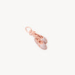 Ballet Slippers Charm Rose Gold laying flat