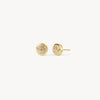 Soft Gold Sparkle Bezel Stud Earrings