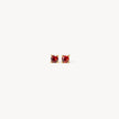 Bijou Stud Earrings Red