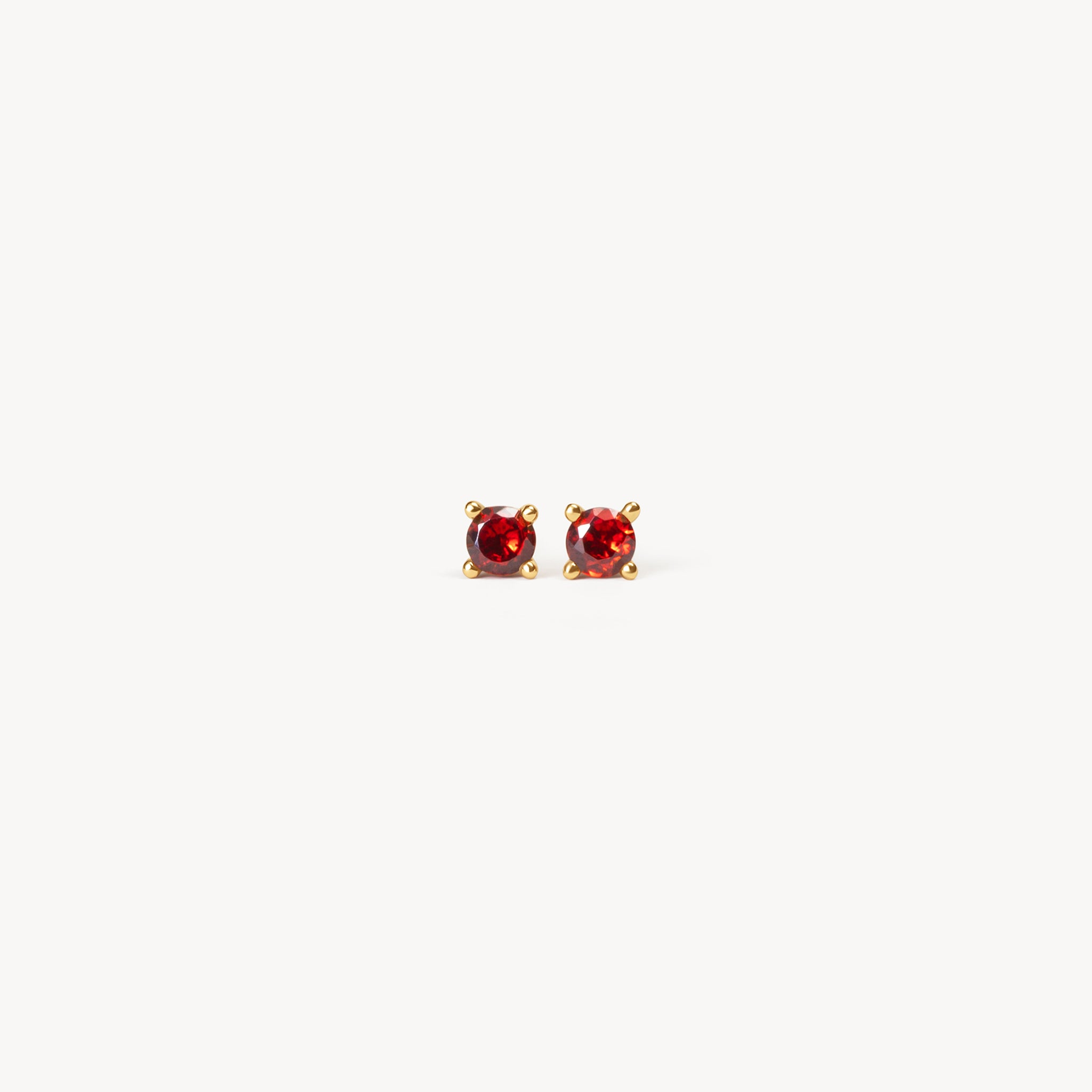 Bijou Stud Earrings Red