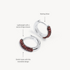 January Birthstone Always On Sparkle Hoop Earrings with product highlights