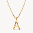 Gold A Braided Letter Necklace