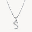 Silver S Braided Letter Necklace