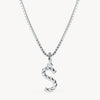 Silver S Braided Letter Necklace