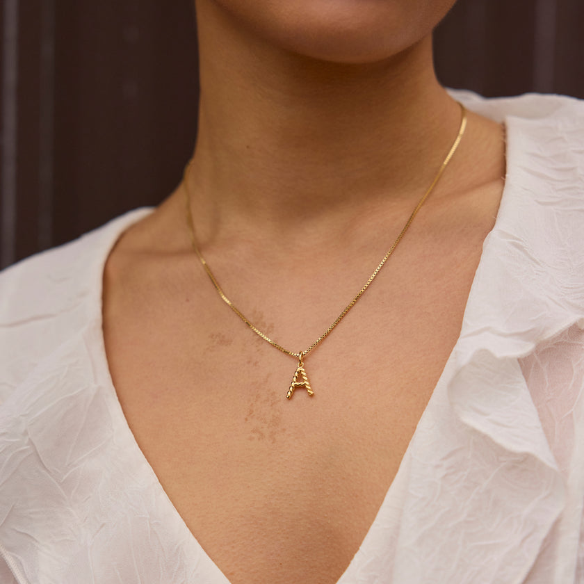 Braided Letter Charm