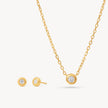 14k Gold Vermeil Bezel Set
