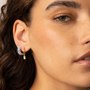 Christina Hoop Earrings on model