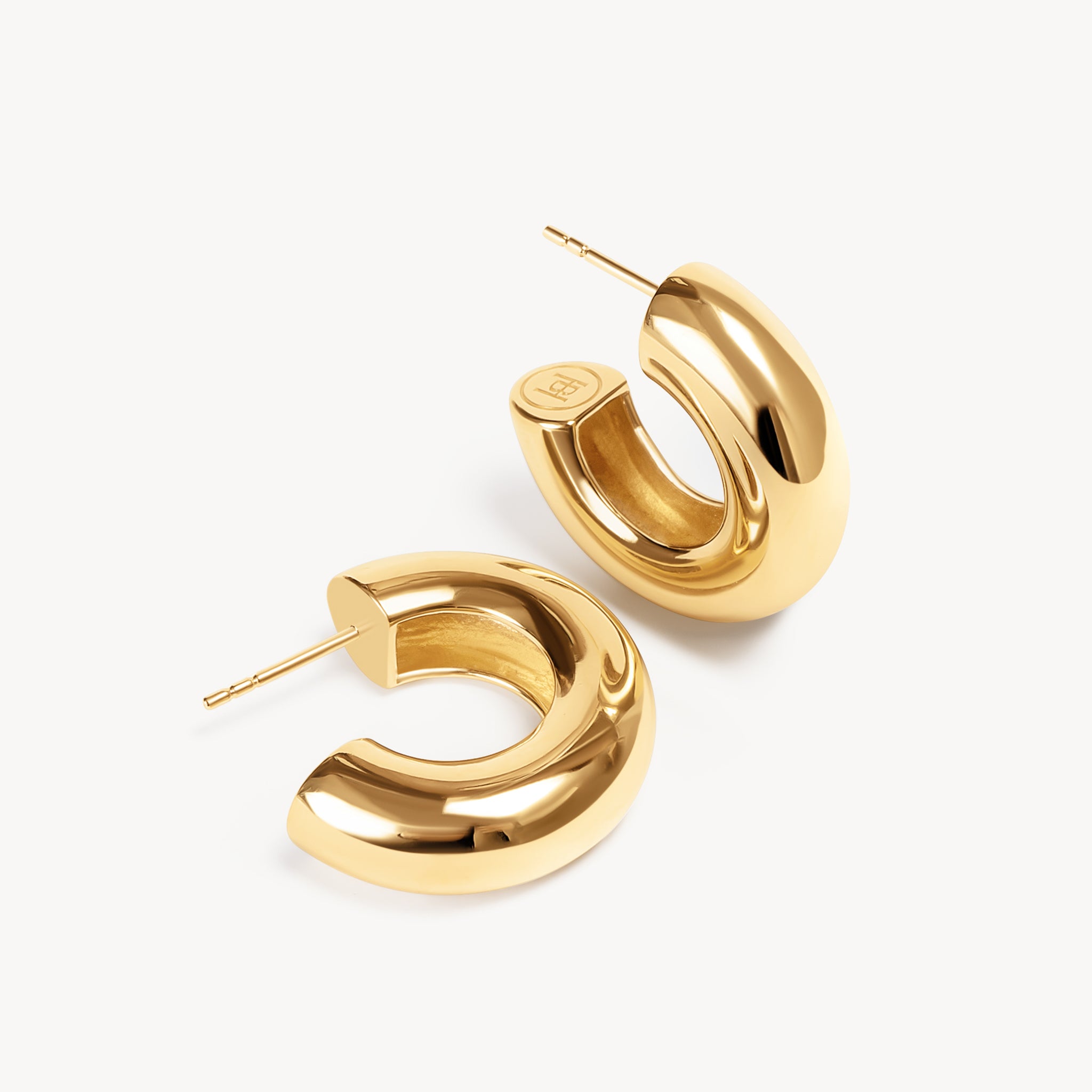 Gold Chunky Statement Hoop Earrings