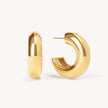 Gold Chunky Statement Hoop Earrings