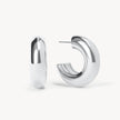 Silver Chunky Statement Hoop Earrings