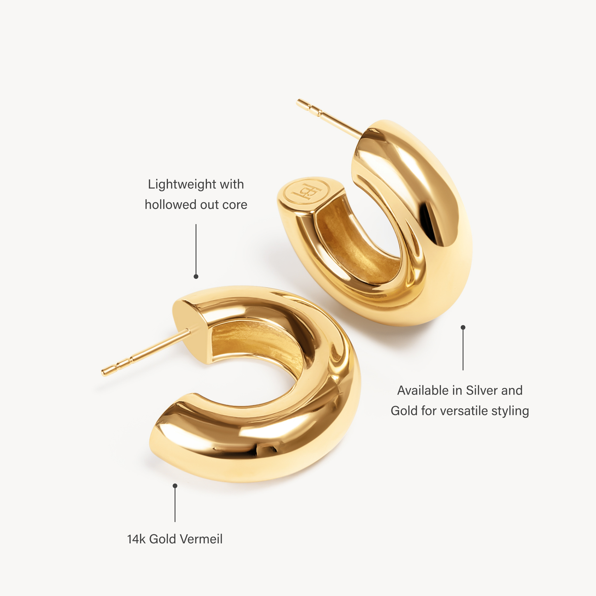 Chunky Statement Hoop Earrings