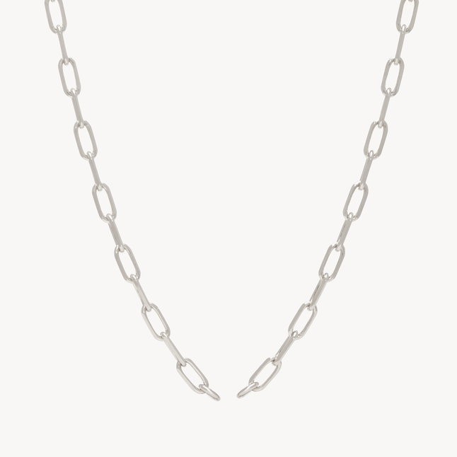 Clip Charm Chain Necklace — Silver No link