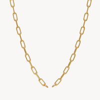 Gold Clip Chain Charm Necklace Base