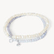 Blue Lace Agate Coastal Gemstone Bracelet Set