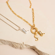 Ride Boot Charm on bold chain and box chain
