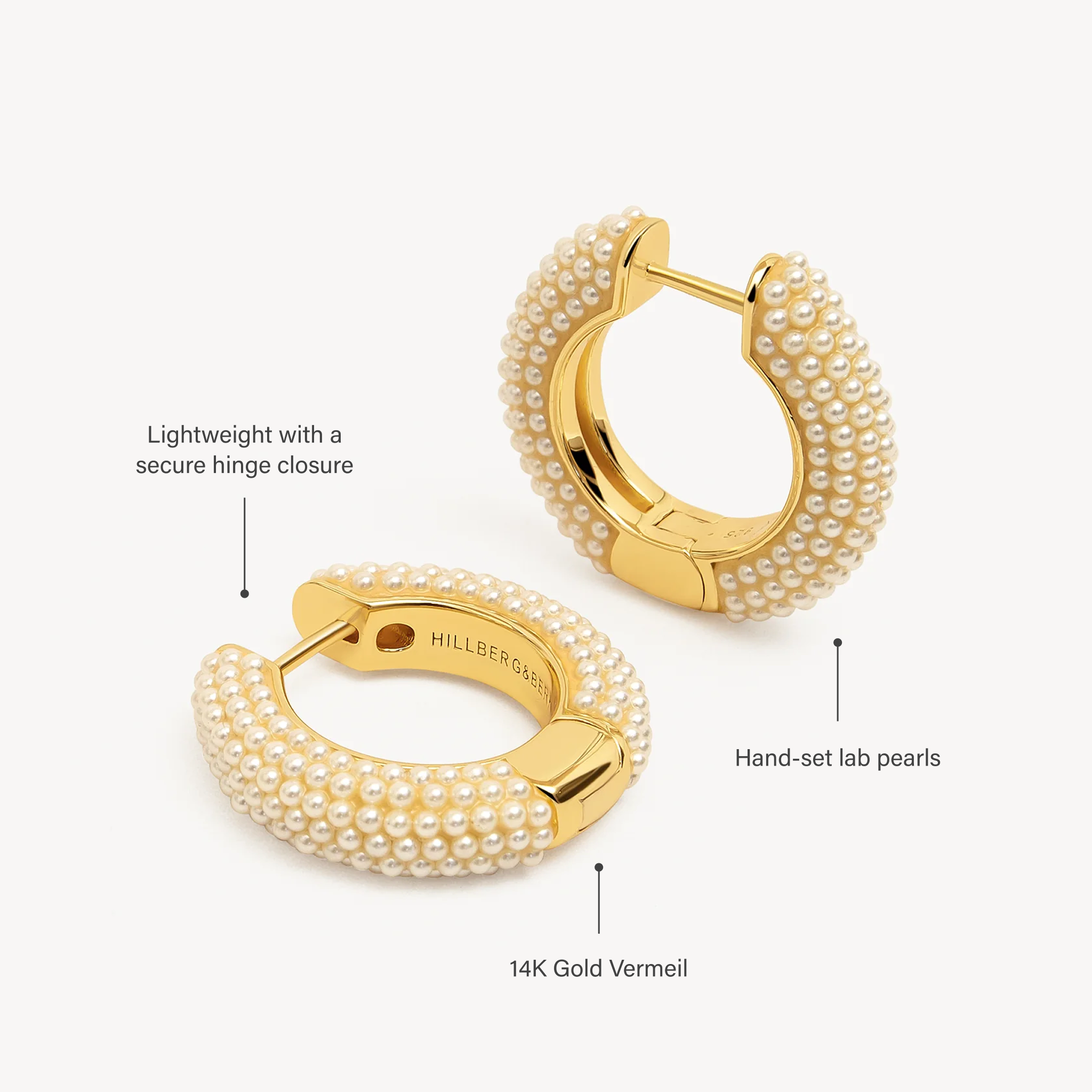 Cream Pearl Hoop Earrings product highlights