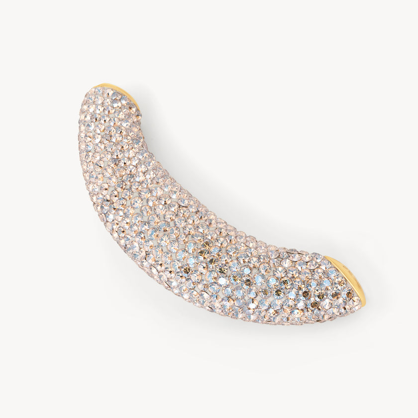 Champagne Curved Sparkle Puff Charm