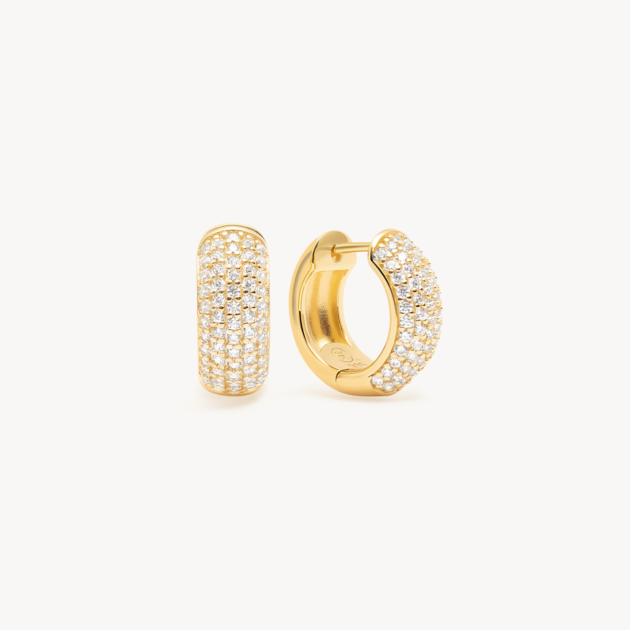 Puff Pavé Reversible Hoop Earrings