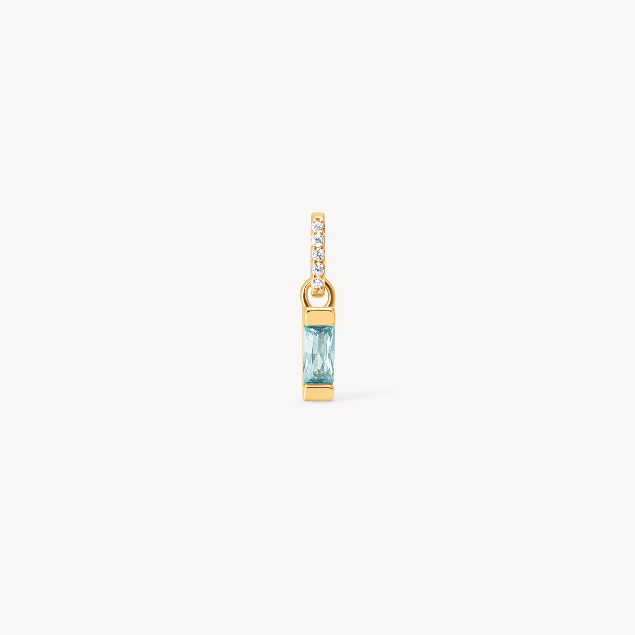December Birthstone Baguette Charm