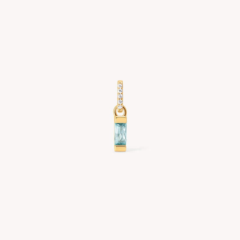 December Birthstone Baguette Charm