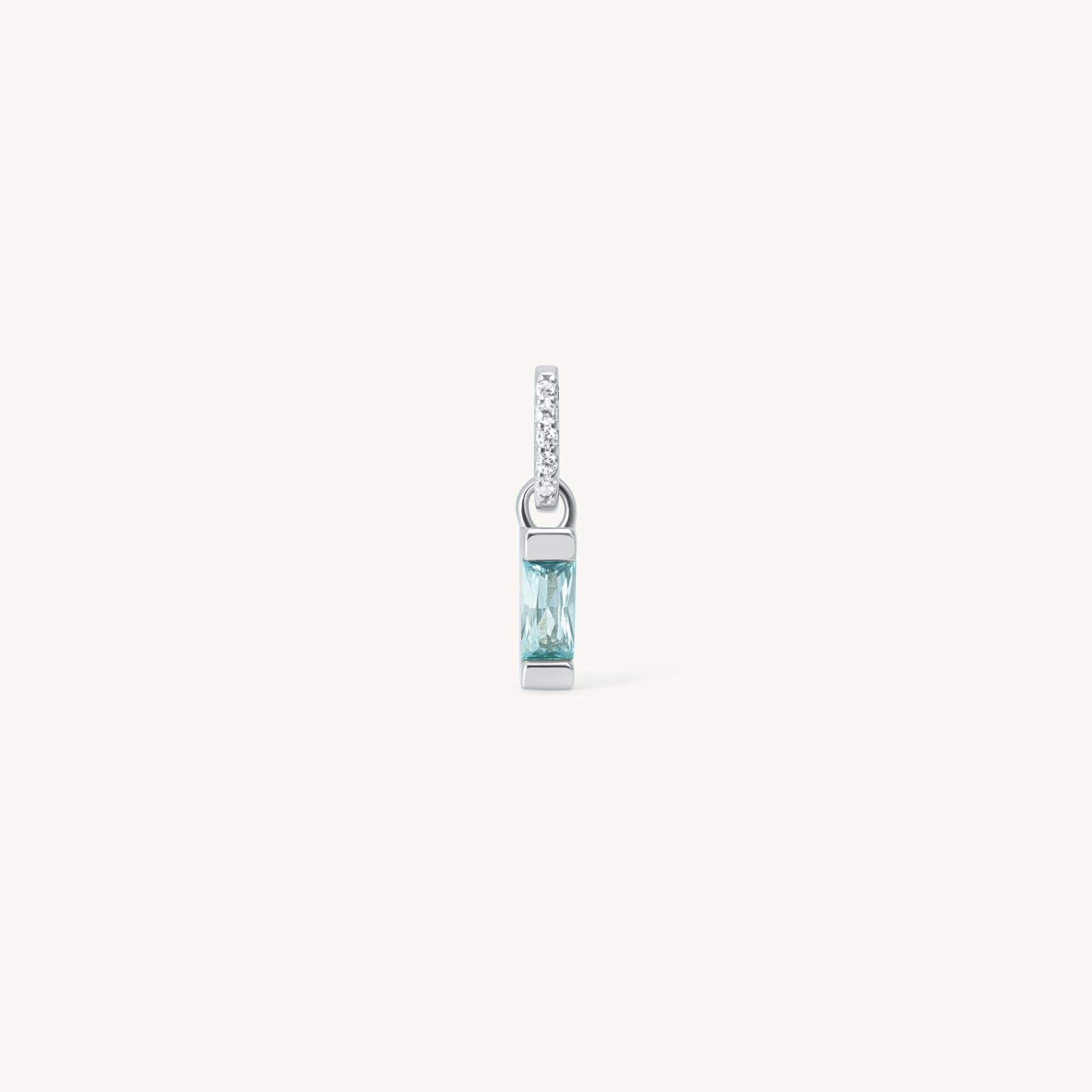 December Birthstone Baguette Charm