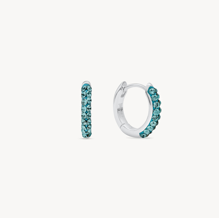 December Birthstone Sparkle Hoops