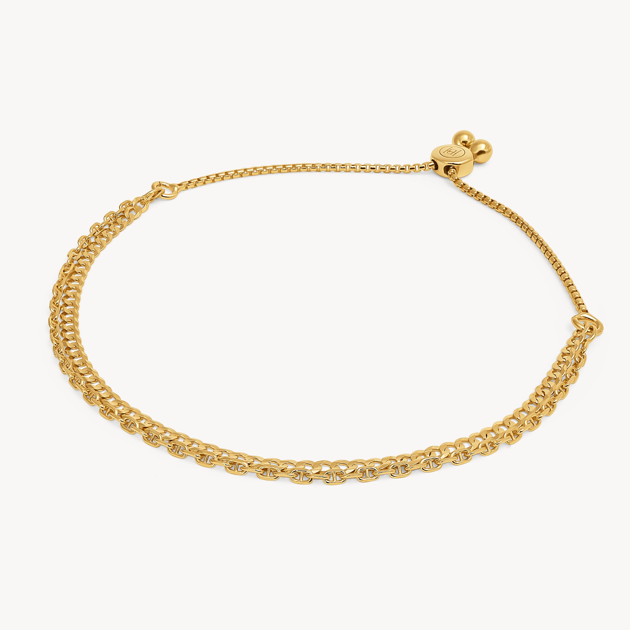 Gold Double Chain Bracelet