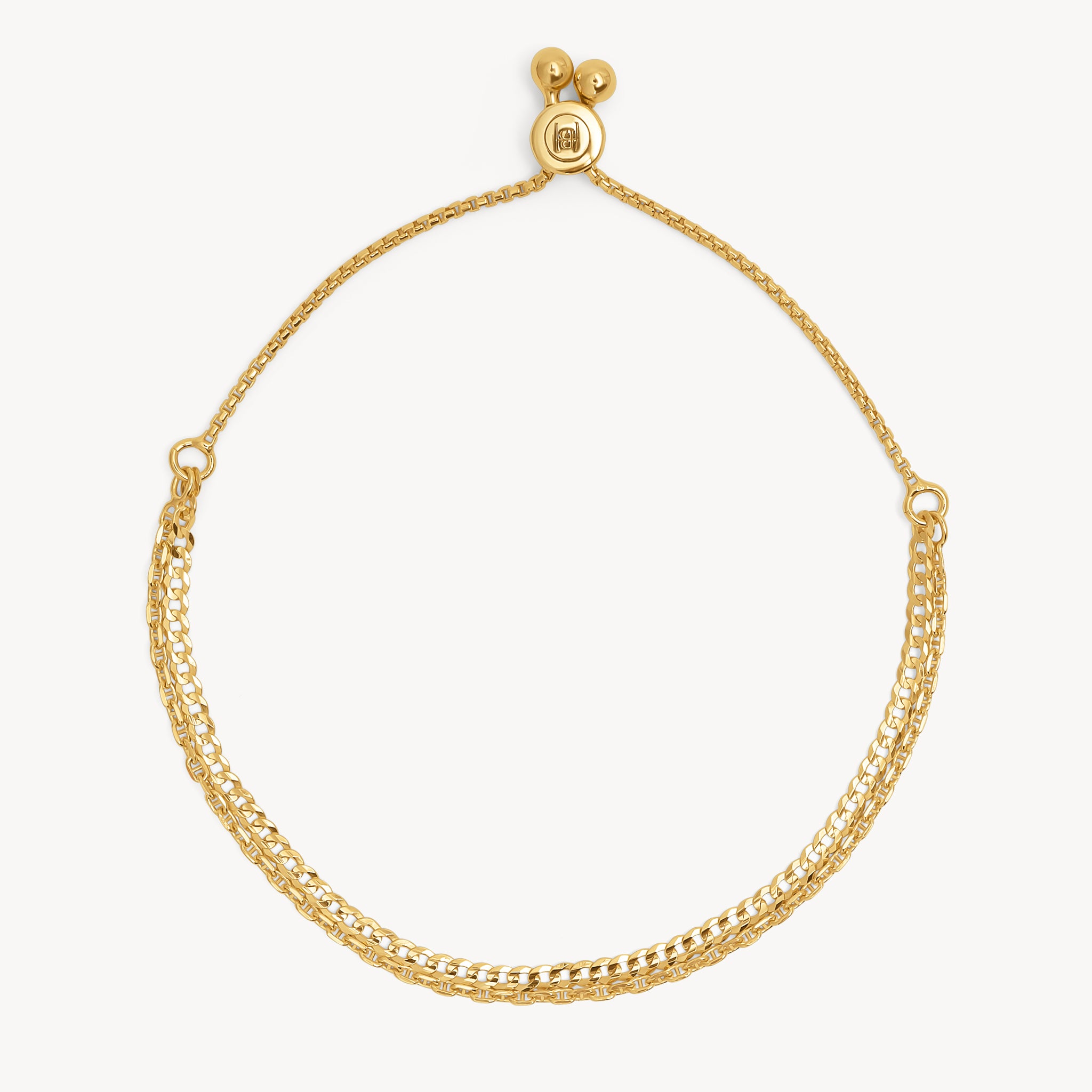 Gold Double Chain Bracelet