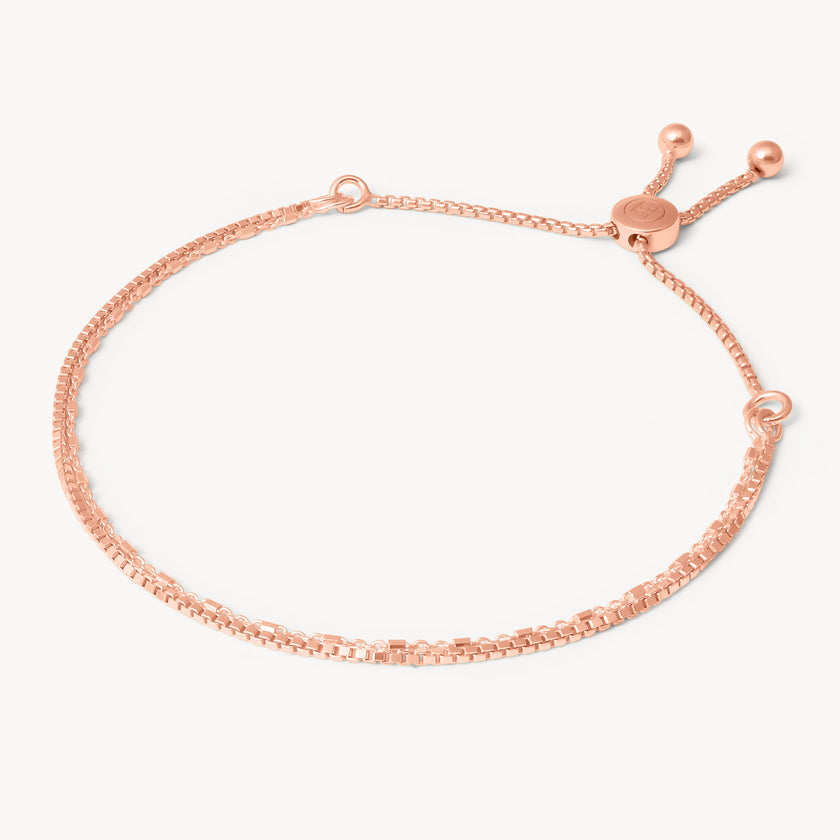 Double Chain Bracelet Rose Gold