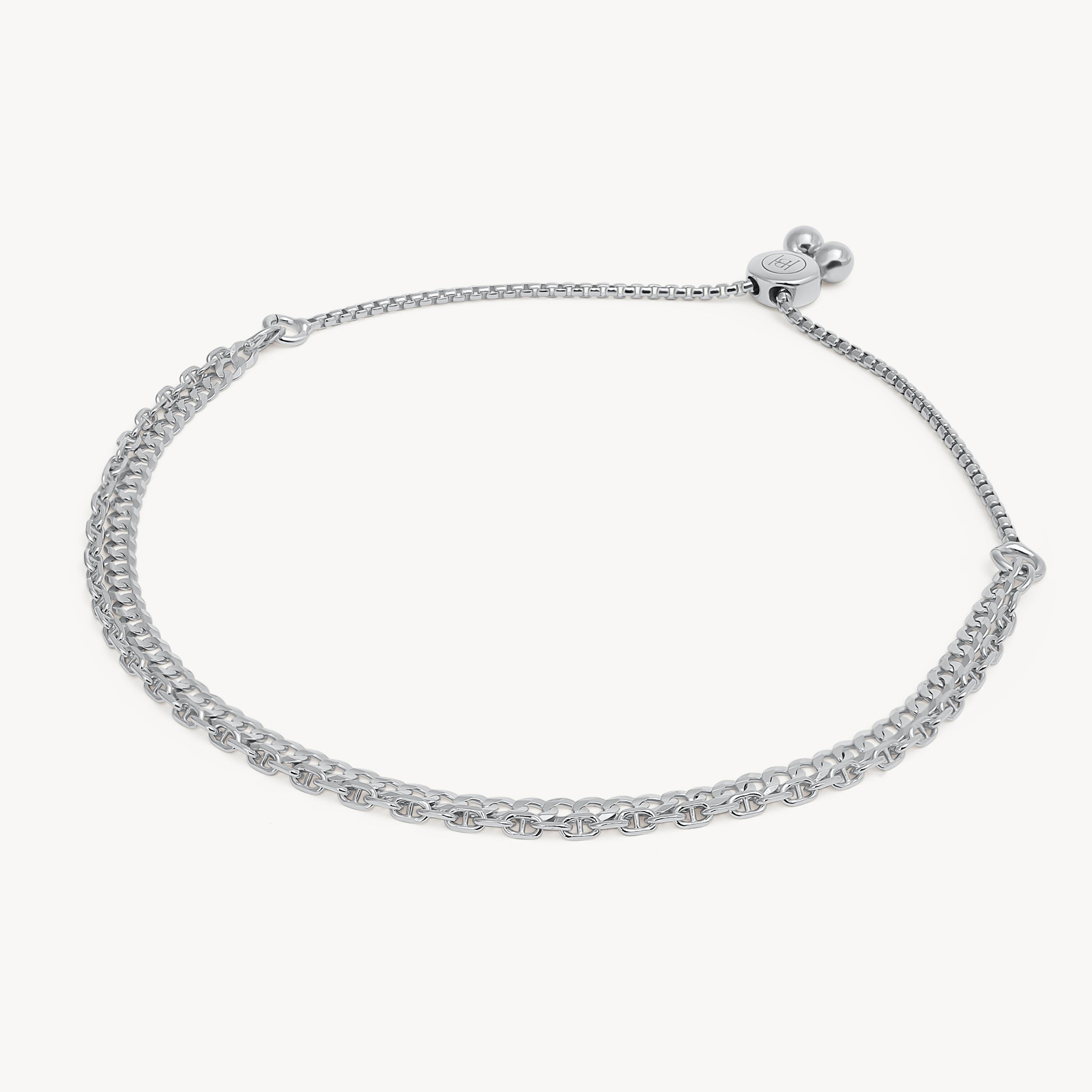 Silver Double Chain Bracelet