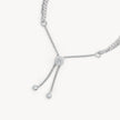Silver Double Chain Bracelet closure