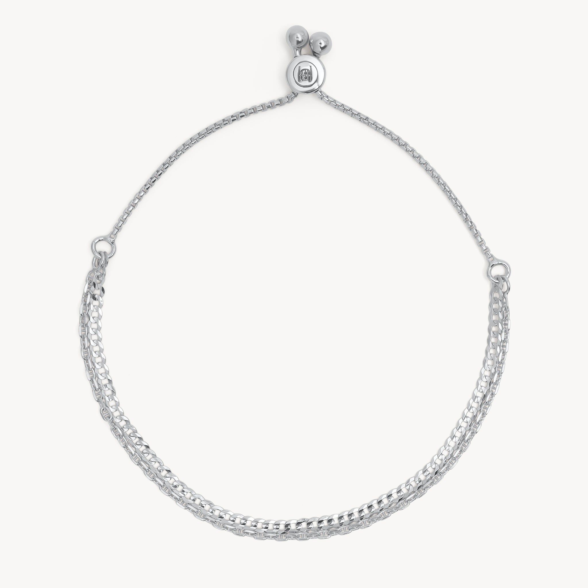 Silver Double Chain Bracelet