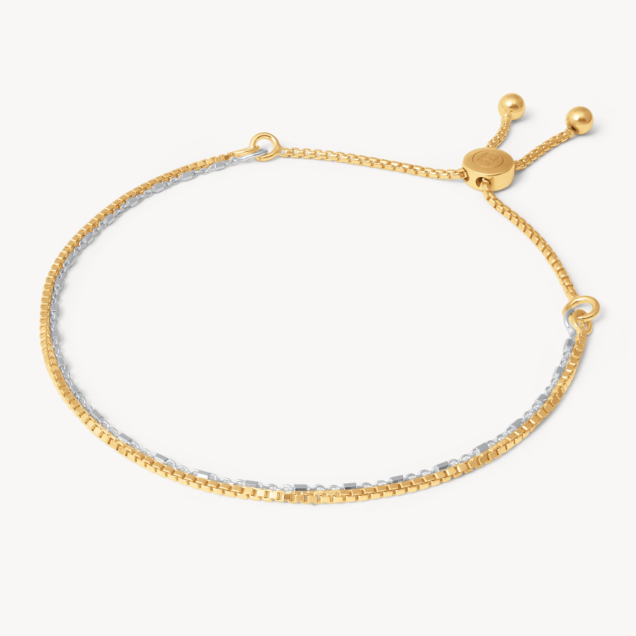 Double Chain Bracelet Mixed Metal
