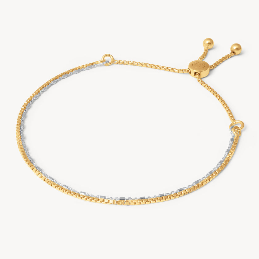 Double Chain Bracelet Mixed Metal