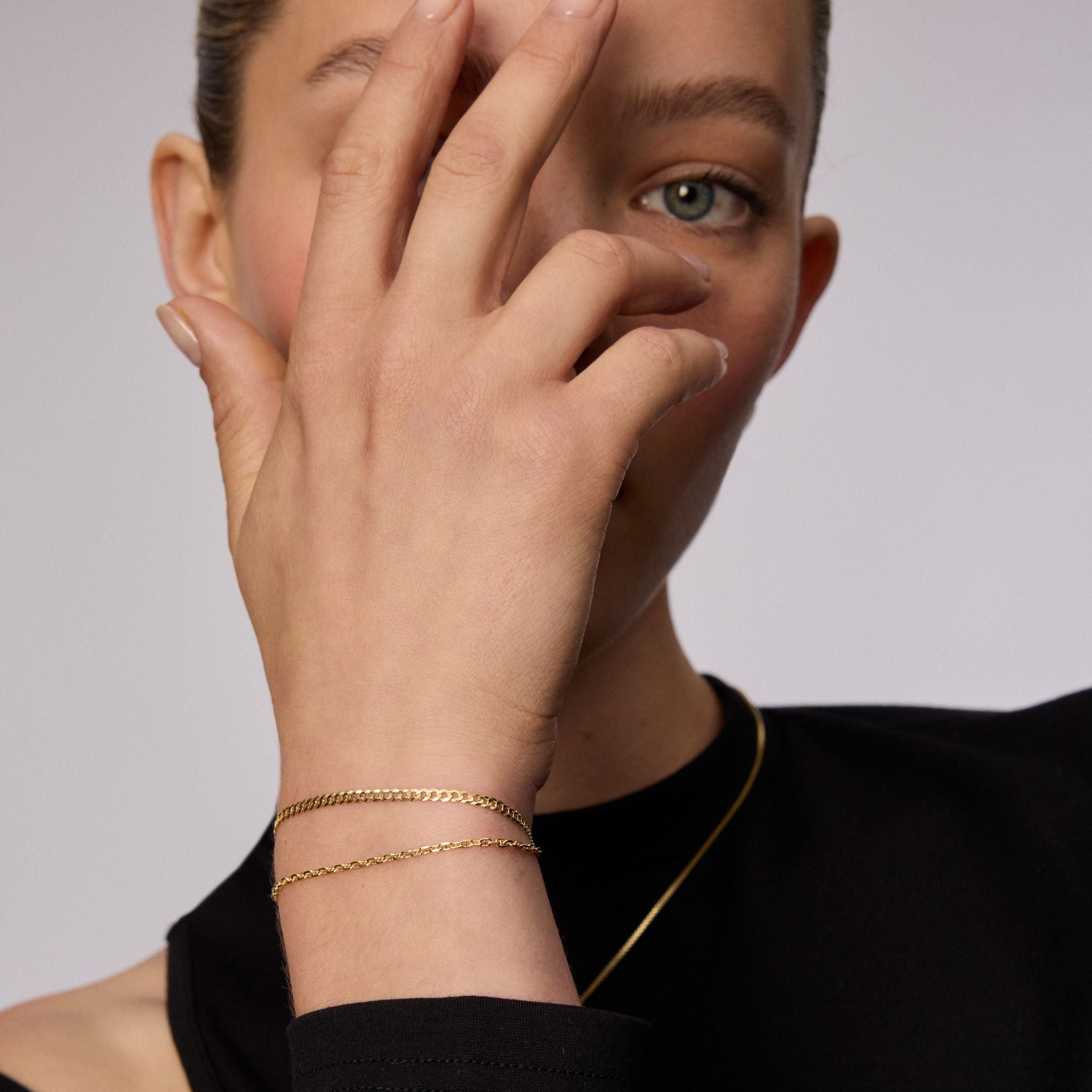 Double Chain Bracelet on model