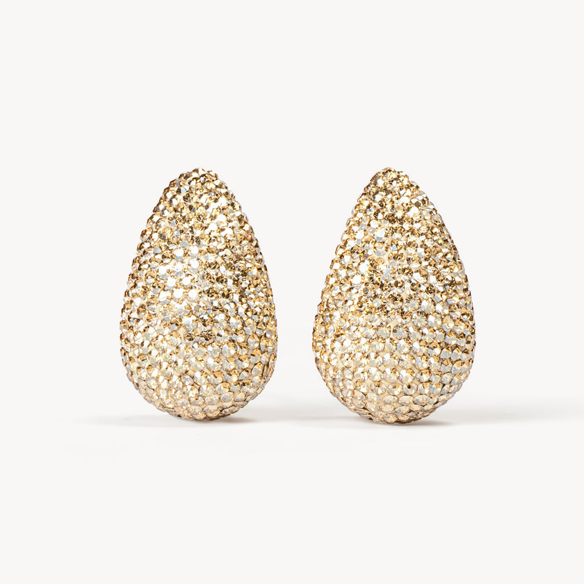Soft Gold Dream Puff™ Sparkle Stud Earrings