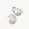 Dream Puff™ Sparkle Stud Earrings White