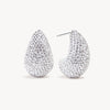 Dream Puff™ Sparkle Stud Earrings White