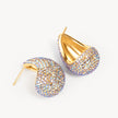 Ballet Slipper Dream Puff Sparkle Stud Earrings back view