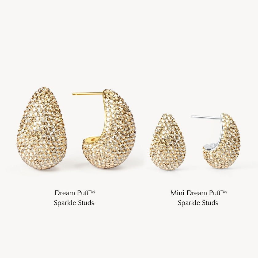 Mini Dream Puff™ Sparkle Stud Earrings comparison image