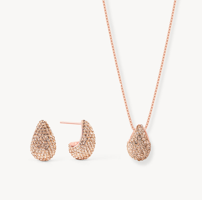 Rose Gold Sparkle Dream Drop Set